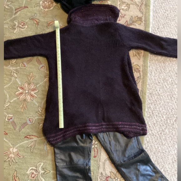 ๐ Designer ORTENSIA Italian VINTAGE Vee Wrap Sexy Sweater w/SHEER NET SLEEVE - Picture 6 of 16